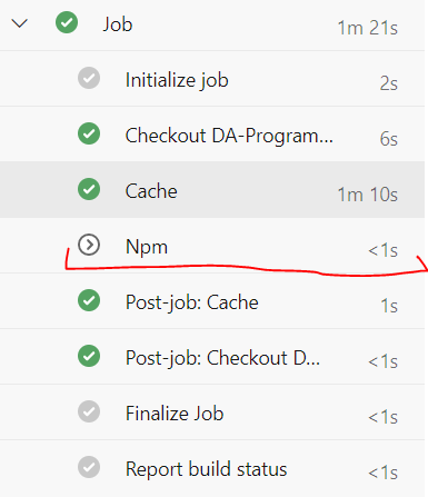 Install new package are skipper because Cache Task In Azure Pipelines wordked and set cacheHitVar